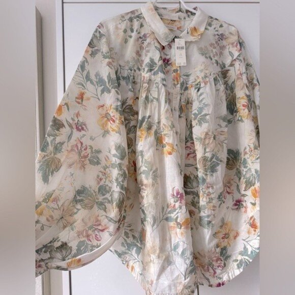 NWT Size XXS (P2P 25")  - Anthropologie Pilcro Batwing Yoke Blouse (NWT US$ 118) - Picture 9 of 16